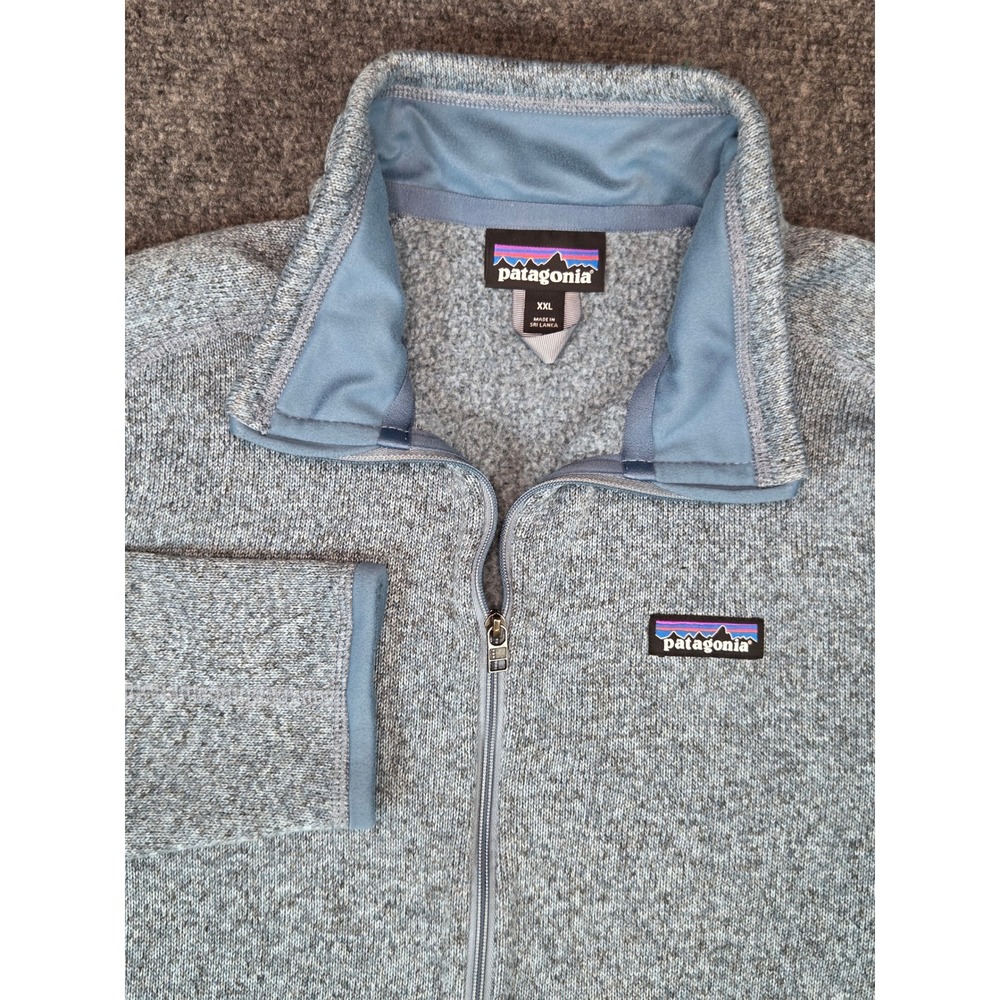 Patagonia Better Sweater Full Zip Jacket Womens XXL Light Blue Heather Fleece
